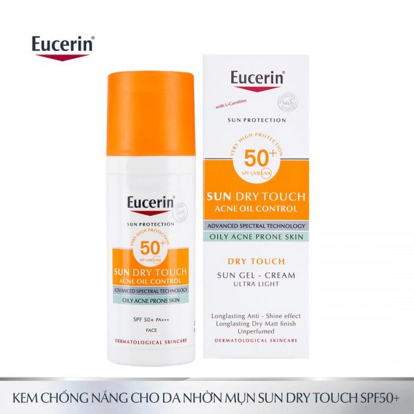 Kem Chống Nắng da dầu mụn Eucerin Sun Gel Cream Acne Oil Control SPF 50+
