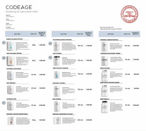 Bảng giá collagen codage